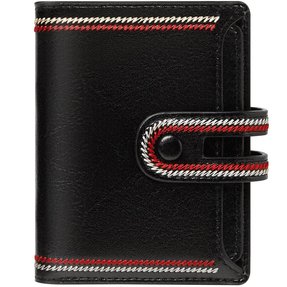 1729 Small Wallet Vegan Leather RFID Blocking Bifold Compact Credit Card
